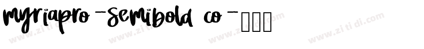 myriapro-semibold co字体转换